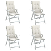 VIDAXL -Stuhlkissen 4 ST High Rücken 120 x 50 x 4 cm Mischcreme Mischcreme - afbeelding 1
