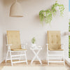VIDAXL -Stuhlkissen 2 ST High Rücken 120x50x4 cm Stoff gemischt Beige
