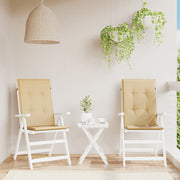 VIDAXL -Stuhlkissen 2 ST High Rücken 120x50x4 cm Stoff gemischt Beige - afbeelding 3