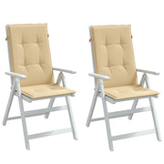 VIDAXL -Stuhlkissen 2 ST High Rücken 120x50x4 cm Stoff gemischt Beige - afbeelding 1