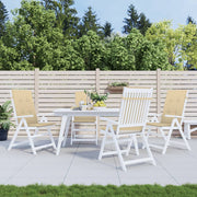 VIDAXL -Stuhlkissen 4 ST High Rücken 120 x 50 x 4 cm Stoff gemischt Beige - afbeelding 3