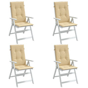 VIDAXL -Stuhlkissen 4 ST High Rücken 120 x 50 x 4 cm Stoff gemischt Beige - afbeelding 1