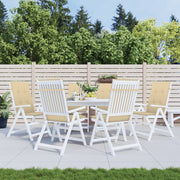 VIDAXL -Stuhlkissen 6 ST High Rücken 120 x 50 x 4 cm Stoff gemischt Beige - afbeelding 3