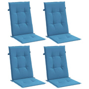 VIDAXL -Stuhlkissen 4 ST High Rücken 120x50x4 cm Stoff gemischt blau - afbeelding 3