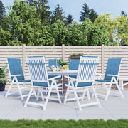 VIDAXL -Stuhlkissen 6 ST High Rücken 120x50x4 cm Stoff gemischt blau - afbeelding 3