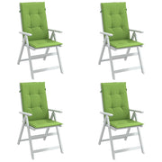 VIDAXL -Stuhlkissen 4 ST High Rücken 120 x 50 x 4 cm Stoff gemischt grün - afbeelding 1