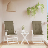 VIDAXL -Stuhlkissen 2 ST High Rücken 120x50x4 cm Stoff gemischt Taupe - afbeelding 3