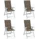 VIDAXL -Stuhlkissen 4 ST High Rücken 120x50x4 cm Stoff gemischt Taupe