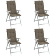 VIDAXL -Stuhlkissen 4 ST High Rücken 120x50x4 cm Stoff gemischt Taupe - afbeelding 1