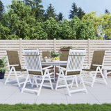 VIDAXL -Stuhlkissen 6 ST High Rücken 120x50x4 cm Stoff gemischt Taupe - afbeelding 3