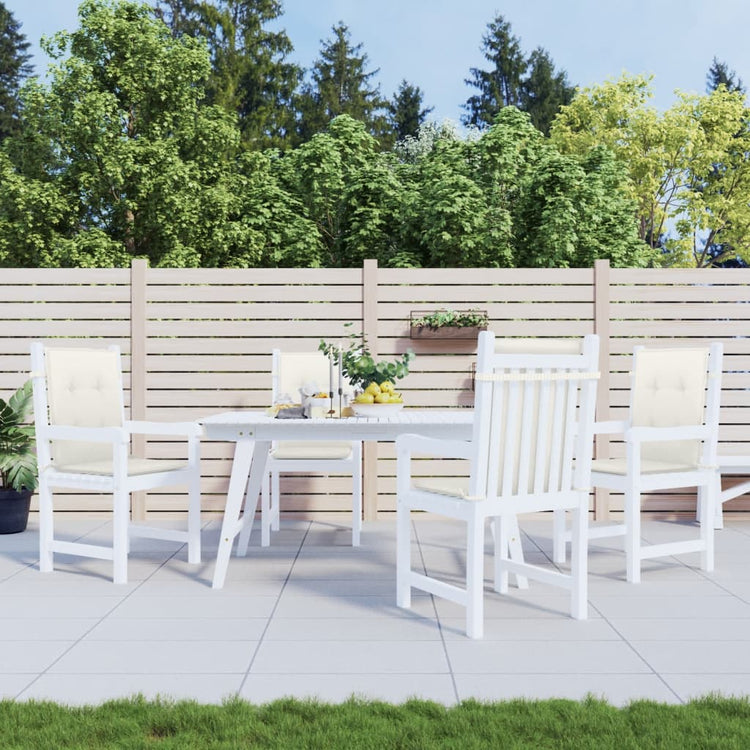 Vidaxl -Stuhlkissen 4 Stcs Low Rücken 100x50x4 cm Mischcreme Mischcreme