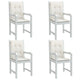 Vidaxl -Stuhlkissen 4 Stcs Low Rücken 100x50x4 cm Mischcreme Mischcreme