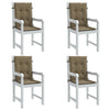 VIDAXL -Stuhlkissen 4 Stcs Low Rücken 100x50x4 cm Stoff gemischt Taupe