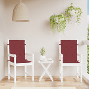 Vidaxl Stuhlkissen 2 Stcs Low Rücken 100x50x4 cm Stoff Mischwein rot - afbeelding 3