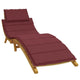Vidaxl Lounger Kissen 186x58x3 cm Stoff gemischt Wein rot
