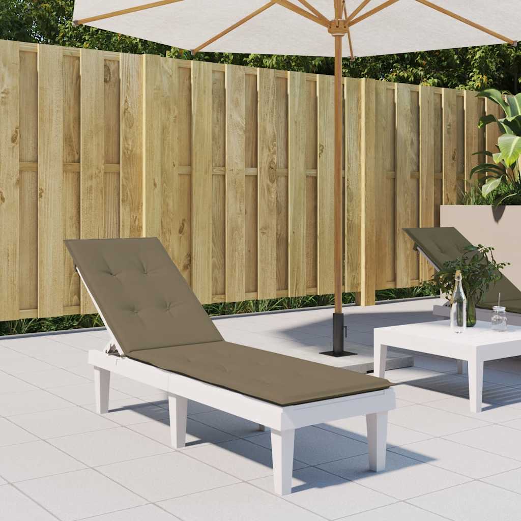 VIDAXL -Terrassenstuhlkissen (75+105) x50x3 cm Stoff gemischt Taupe
