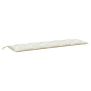 Vidaxl Garden Bench Kissen 180x50x7 cm Stoff gemischt creme -gelenkt - afbeelding 2