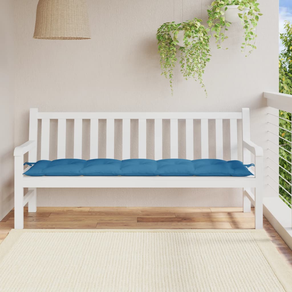 Vidaxl Garden Bench Kissen 180x50x7 cm Stoff Blau gemischt