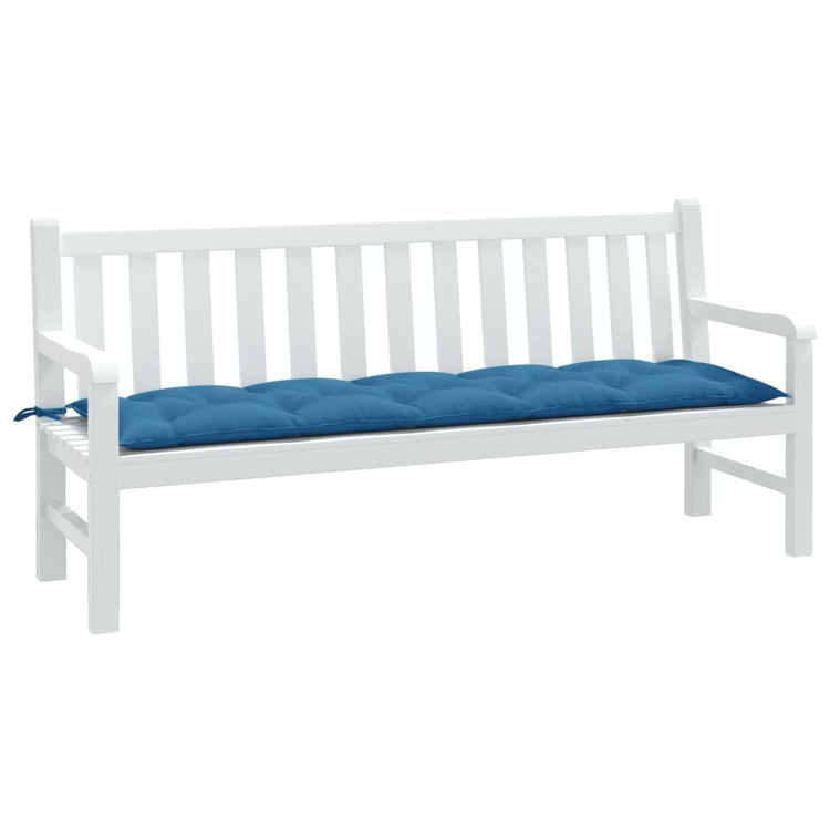 Vidaxl Garden Bench Kissen 180x50x7 cm Stoff Blau gemischt