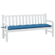 Vidaxl Garden Bench Kissen 180x50x7 cm Stoff Blau gemischt
