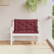 Vidaxl Gartenbank Kissen 2 Stcs 100x50x7 cm Stoff Mischwein rot - afbeelding 3