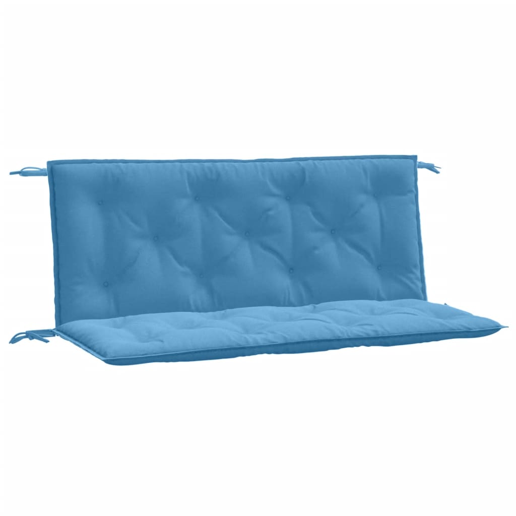 Vidaxl Gartenbankkissen 2 Stcs 120x50x7 cm Stoff gemischt blau