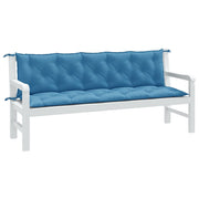 Vidaxl Gartenbankkissen 2 Stcs 180x50x7 cm Stoff gemischt blau - afbeelding 1