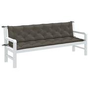 Vidaxl Gartenbank Kissen 2 ST 200x50x7 cm Stoff gemischt dunkelgrau - afbeelding 1