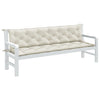 Vidaxl Gartenbankkissen 2 ST 200x50x7 cm Stoff gemischt creme -geläutet