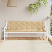 Vidaxl Gartenbank Kissen 2 ST 200x50x7 cm Stoff gemischt Beige - afbeelding 3