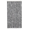 Vidaxl Fly Vorhang 100x230 cm Chenille grau und schwarz
