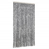 Vidaxl Fly Vorhang 100x200 cm Chenille grau und schwarz und weiß