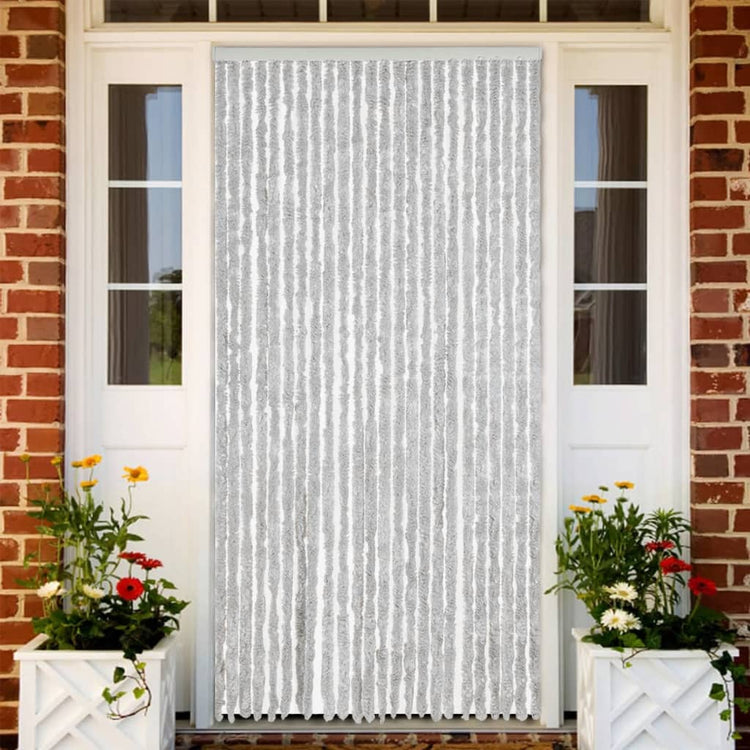 Vidaxl Fly Vorhang 100x200 cm Chenille Grey