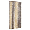 Vidaxl Fly Vorhang 90x220 cm Chenille dunkelbraun und beige