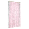 Vidaxl Fly Vorhang 100x200 cm Chenille Silbergrau und Pink