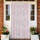 Vidaxl Fly Vorhang 100x200 cm Chenille Silbergrau und Pink