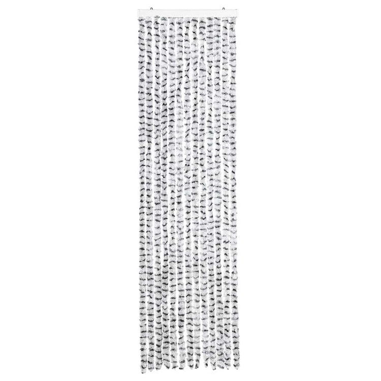 Vidaxl Fly Vorhang 56x200 cm Chenille hellgrau und dunkelgrau