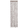 Vidaxl Fly Vorhang 56x200 cm Chenille Taupe und Weiß