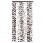 Vidaxl Fly Vorhang 100x200 cm Chenille Taupe und Weiß - afbeelding 3