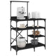 Vidaxl Bakkersrek 90x40x132 cm propertiertes Holz und Metallschwarz