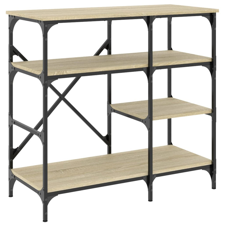 Vidaxl Bakkersrek 90x40x84 cm Propertiertes Holz- und Metall -Sonoma -Eiche