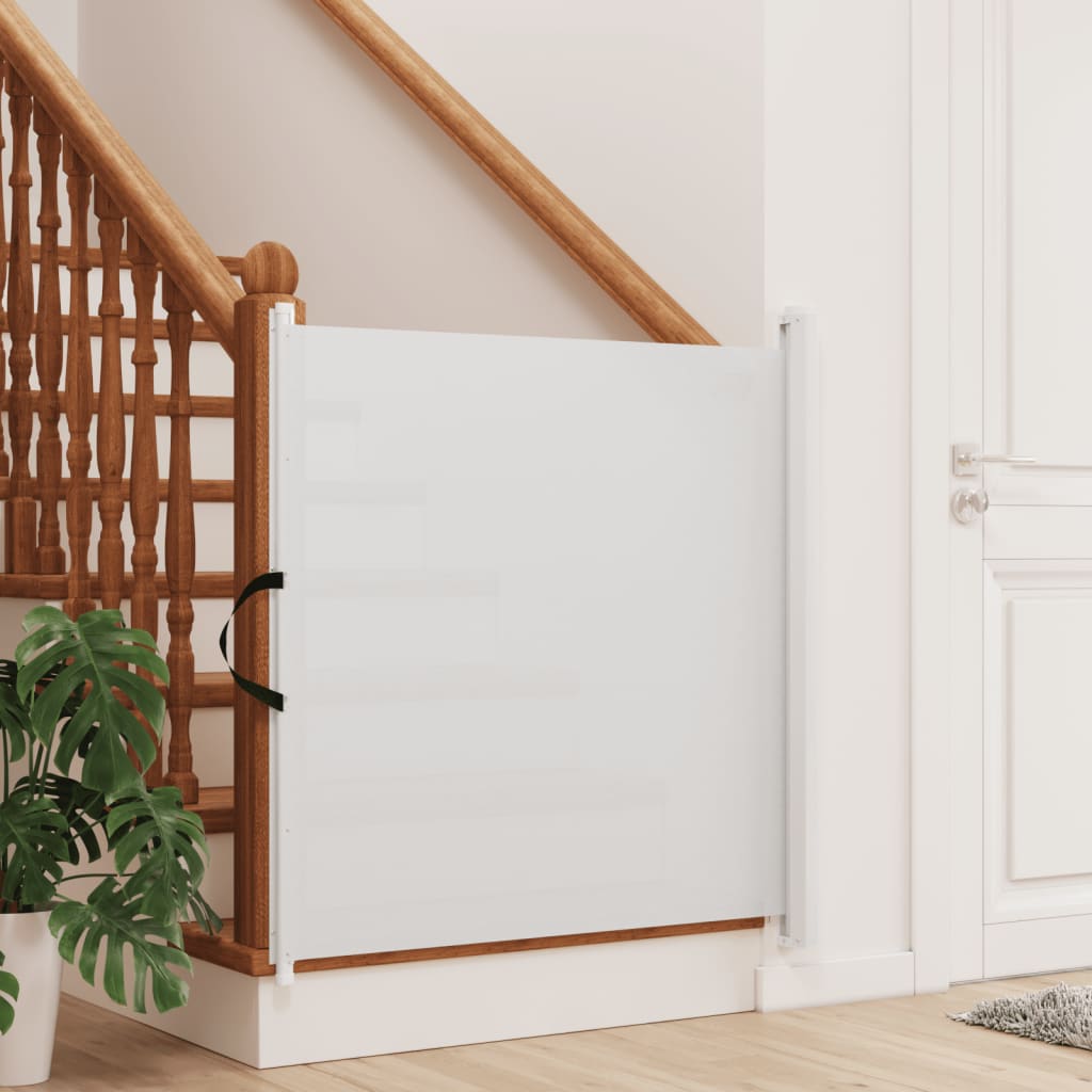 Vidaxx ausziehbares Haustiergitter 82,5x125 cm weiß