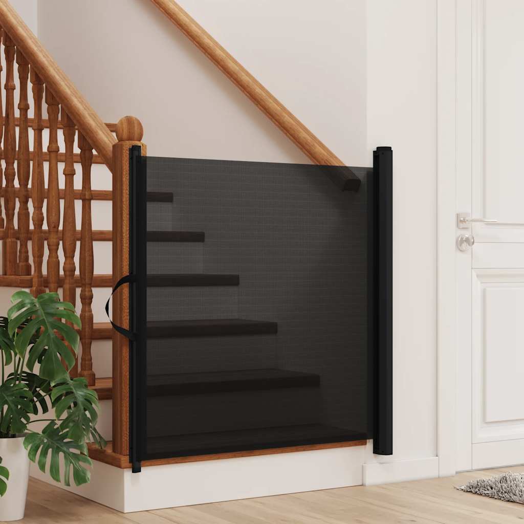 Vidaxx ausziehbares Haustiergitter 82,5x125 cm schwarz