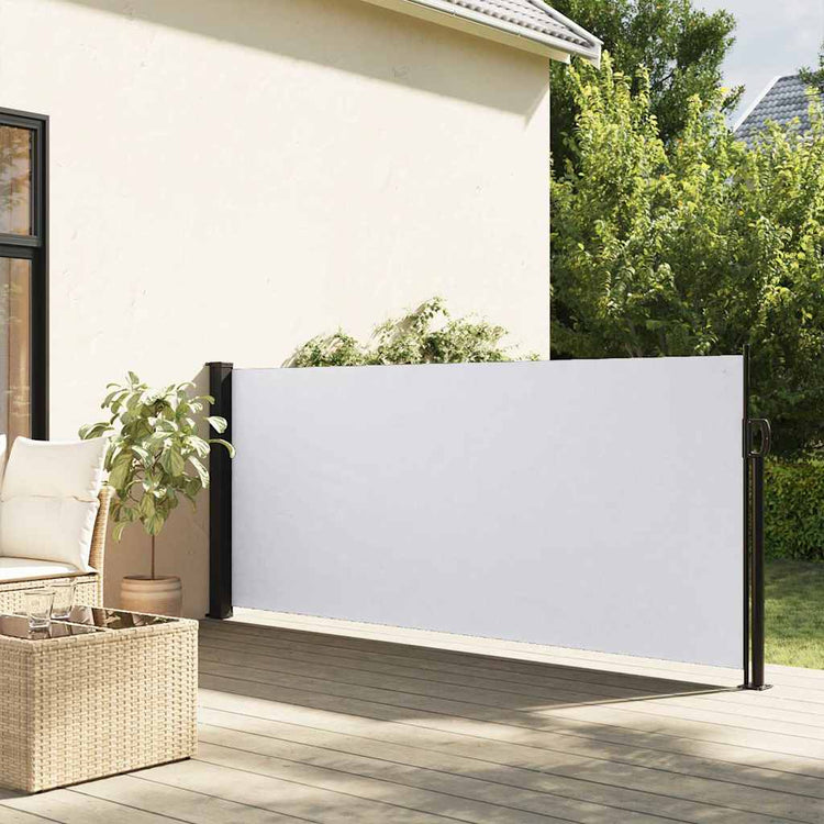 Vidaxl Windschutzscheibe ausziehbar 117x300 cm Weiß