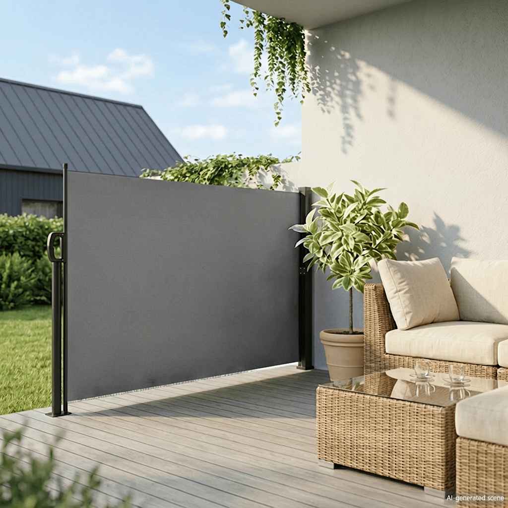VIDAXL -Windschutzscheibe extendierbar 160 x 300 cm Anthrazit -ausgelöst