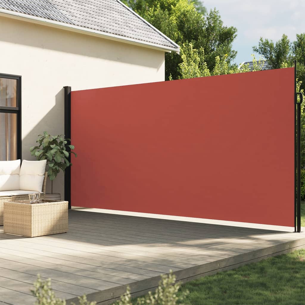 VIDAXL -Windschutzscheibe 200x300 cm Terrakotta ausziehbar