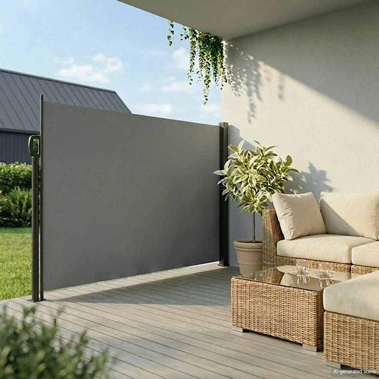 VIDAXL -Windschutzscheibe 200x300 cm Anthrazit -geläutet