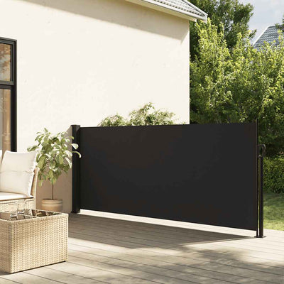 Vidaxl Windschutzscheibe ausziehbar 120 x 500 cm Schwarz