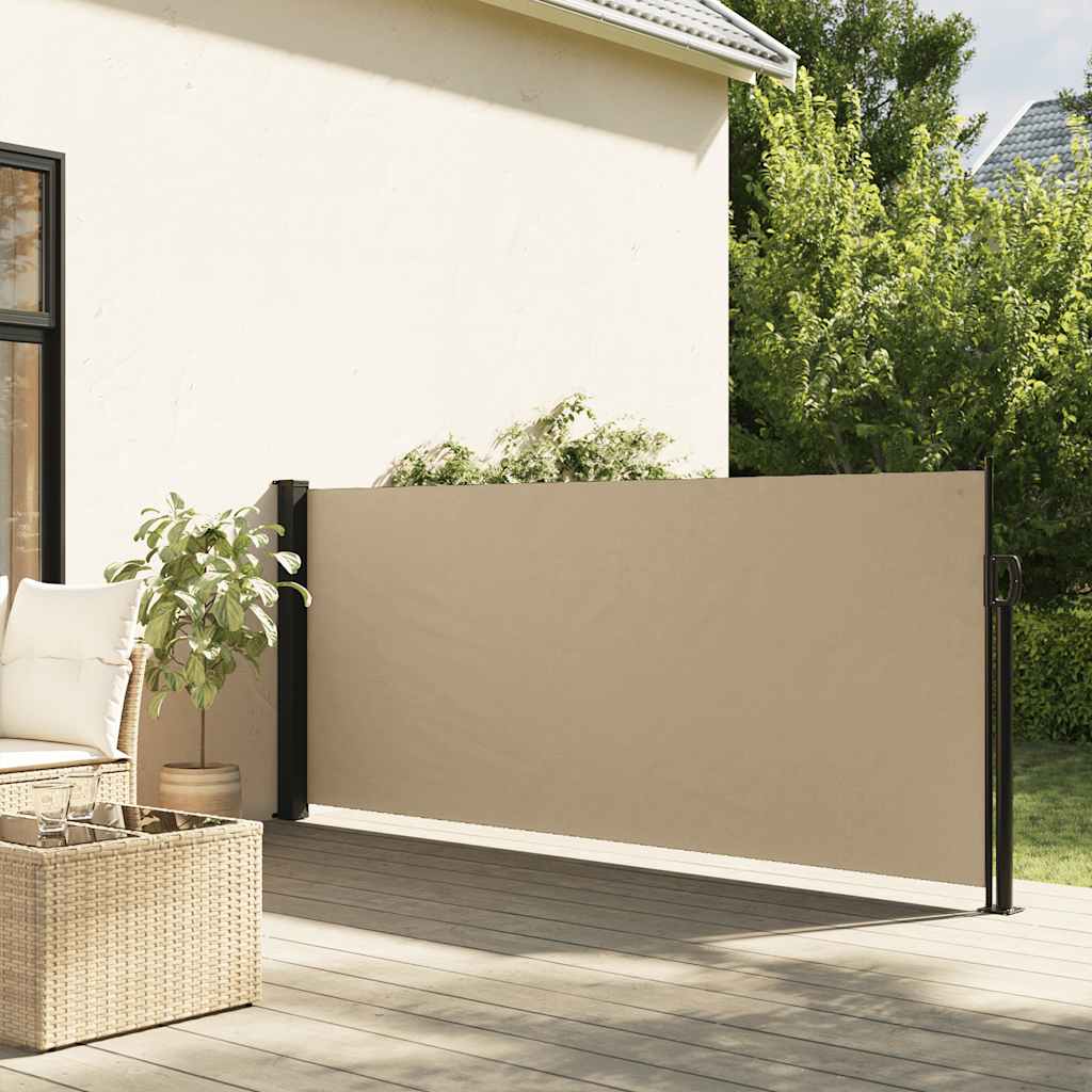 Vidaxx ausziehbarer Windschutz 120x500 cm beige