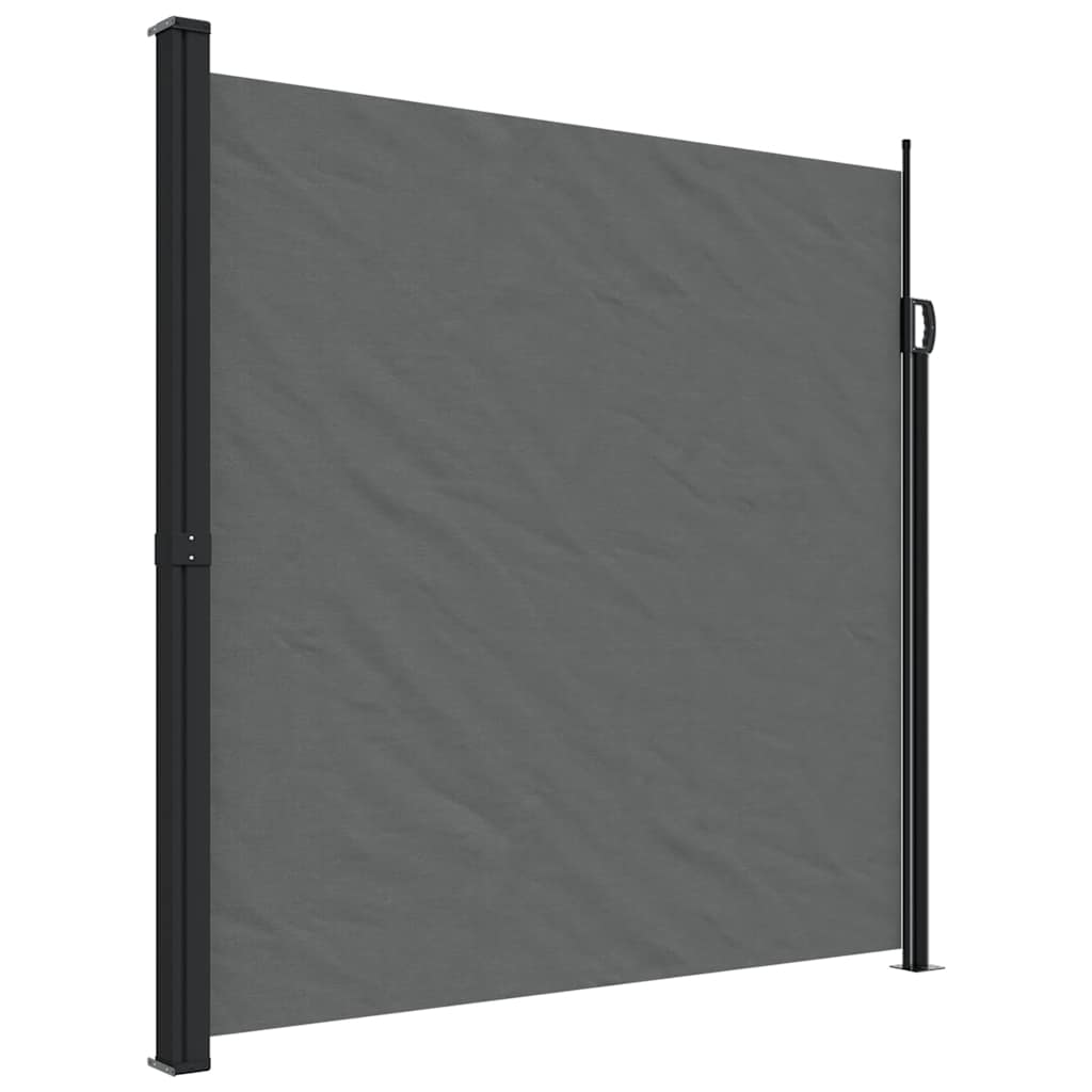 VIDAXL -Windschutzscheibe extendable 200x600 cm Anthrazit -geläutet